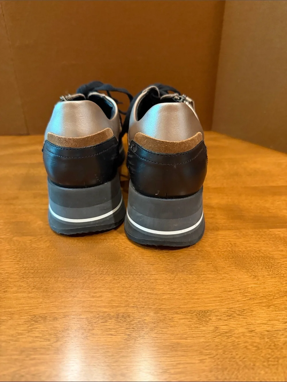 Mephisto Women's Brown Black Tan Snake-Print Athletic Sneakers